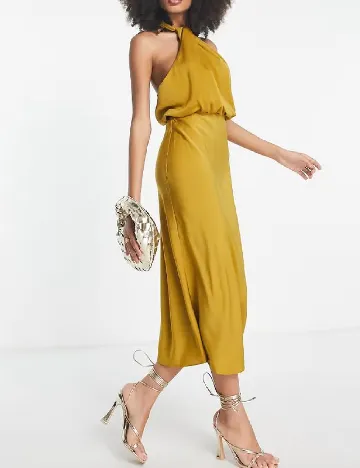Rochie lunga ASOS, mustar Galben
