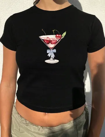 Top SHEIN, negru Negru