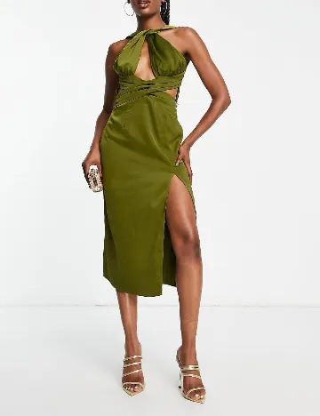 Rochie medie IN THE STYLE, verde