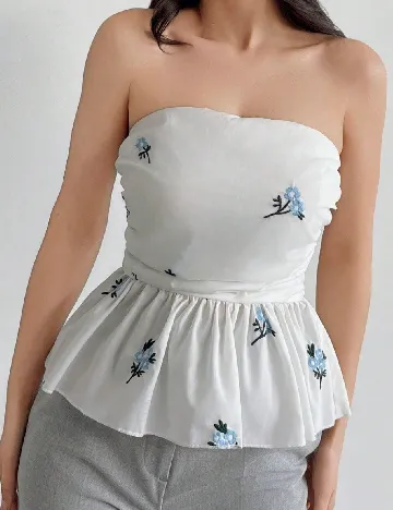 Top SHEIN, alb Alb