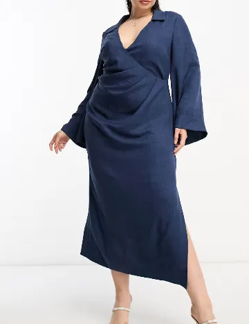 Rochie lunga ASOS Curve, bleumarin Albastru
