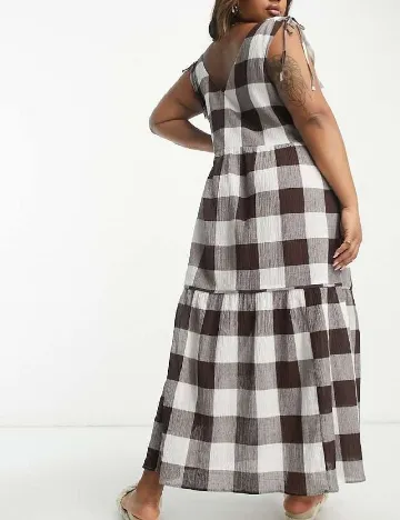 Rochie lunga ASOS Curve, alb/maro