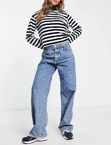 Bluza ASOS, alb/negru Negru