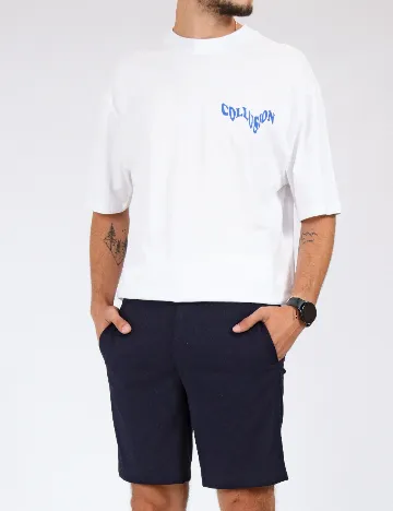 Tricou COLLUSION, alb Alb