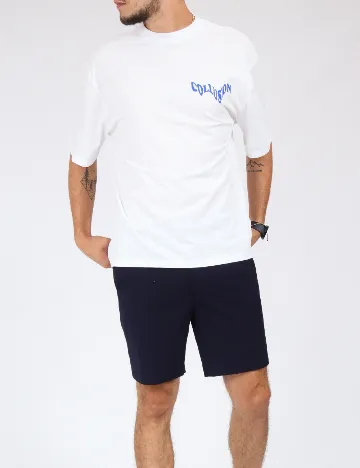 Tricou COLLUSION, alb Alb