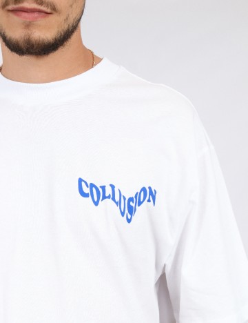 Tricou COLLUSION, alb