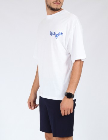 Tricou COLLUSION, alb
