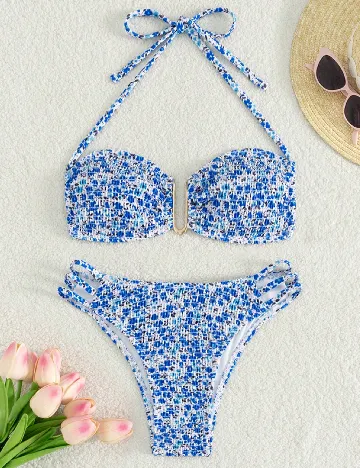 Costum de baie SHEIN, albastru Albastru