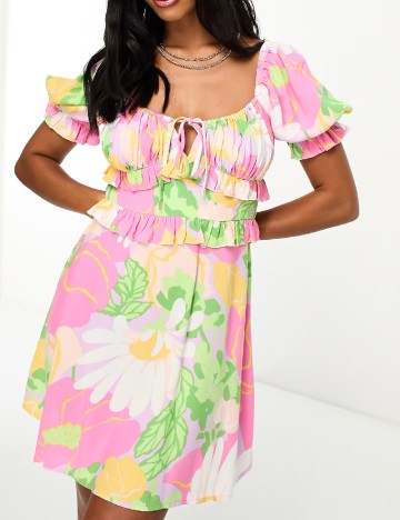 Rochie scurta Miss Selfridge, floral print