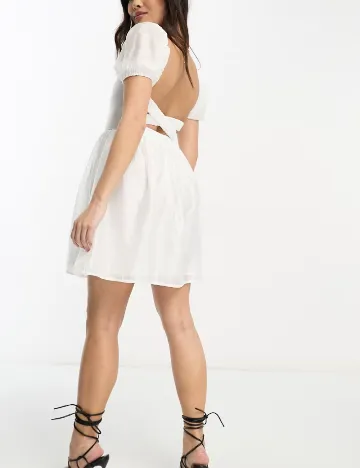 Rochie scurta Collective The Label, alb