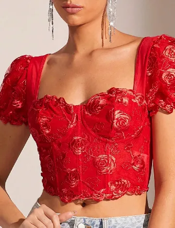 Top SHEIN, rosu Rosu