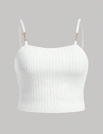 Top SHEIN CURVE, alb Alb