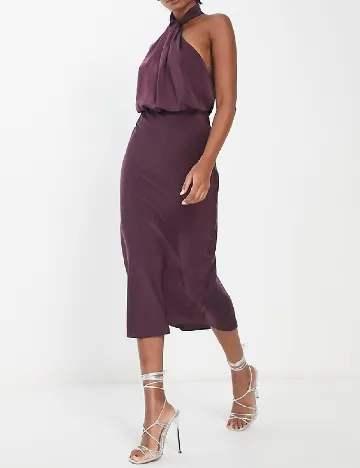 Rochie medie ASOS, pruna Mov
