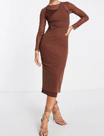 Rochie medie Top Shop, maro Maro