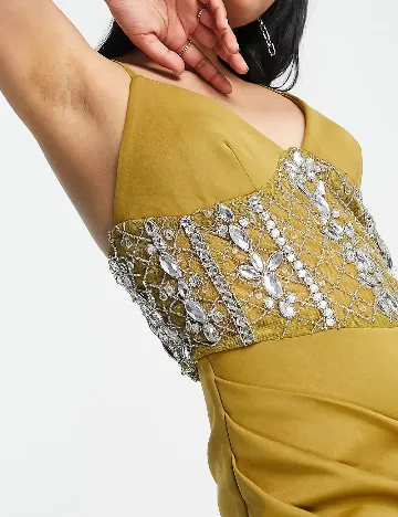Rochie medie ASOS, kaki