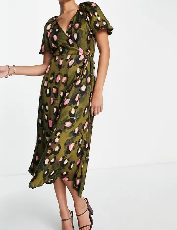 Rochie medie ASOS, verde Verde