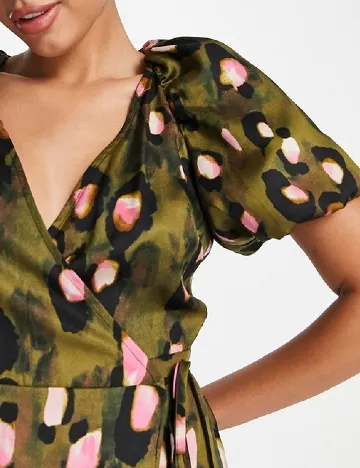 Rochie medie ASOS, verde Verde