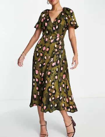 Rochie medie ASOS, verde Verde