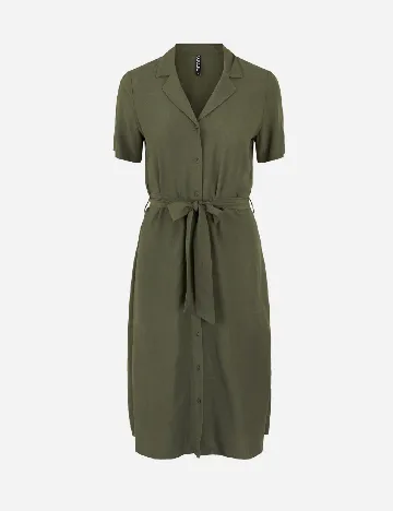 Rochie medie Pieces, verde Verde