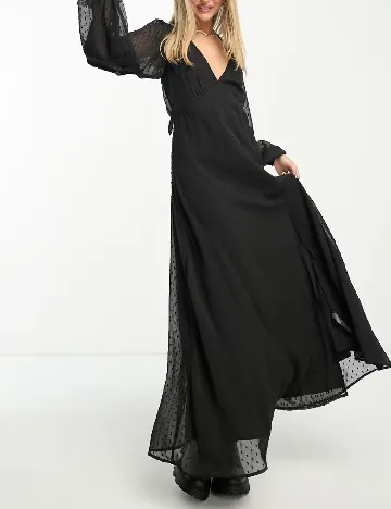 Rochie lunga Miss Selfridge, negru Negru