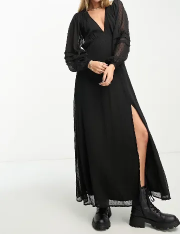 Rochie lunga Miss Selfridge, negru Negru