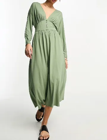 Rochie medie ASOS, verde Verde