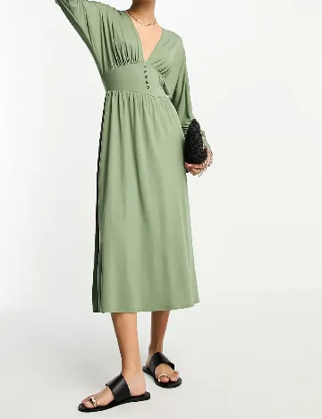 Rochie medie ASOS, verde Verde