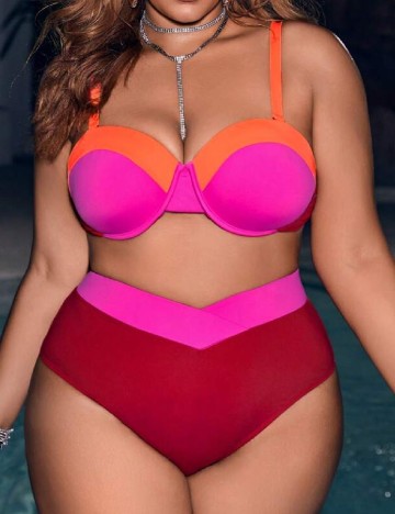 Costum de baie SHEIN CURVE, mix culori