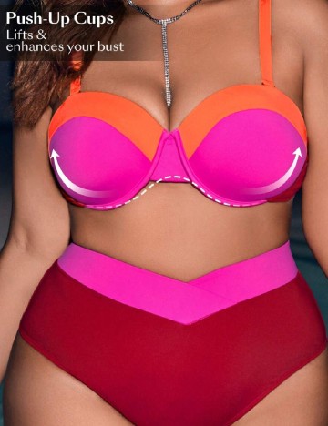 Costum de baie SHEIN CURVE, mix culori