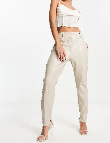 Pantaloni I SAW IT FIRST, bej Crem