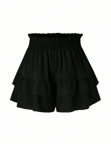 Pantaloni scurti SHEIN CURVE, negru Negru