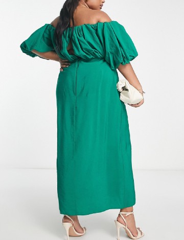 Rochie lunga ASOS Curve, verde