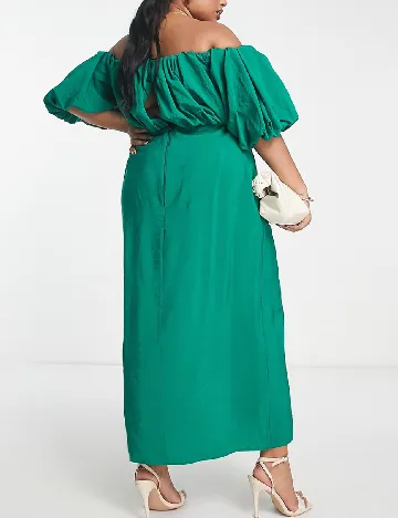 Rochie lunga ASOS Curve, verde Verde