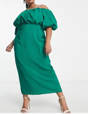 Rochie lunga ASOS Curve, verde Verde