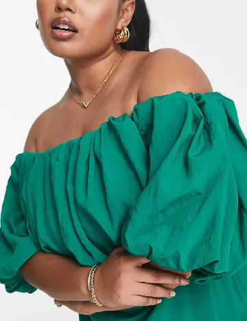 Rochie lunga ASOS Curve, verde Verde