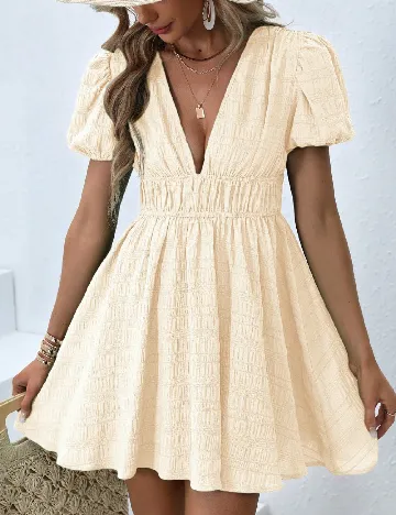 Rochie scurta SHEIN, ecru