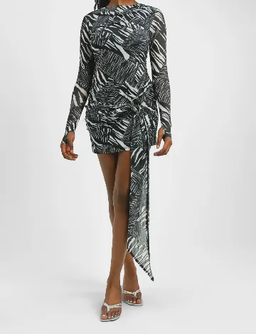 Rochie scurta Annorlunda, bleumarin inchis Negru