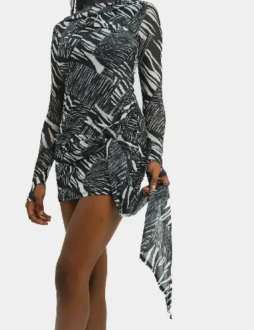 Rochie scurta Annorlunda, bleumarin inchis Negru