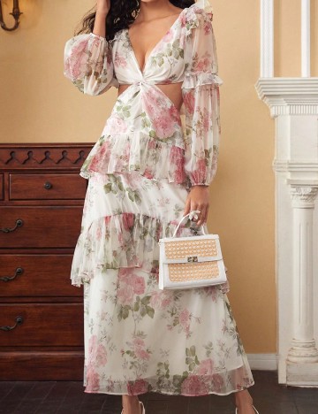Rochie lunga SHEIN, floral print