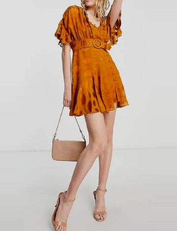 Rochie scurta ASOS, caramiziu