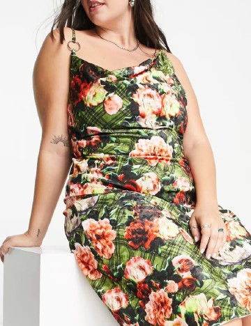 Rochie medie Collusion Plus Size, mix culori