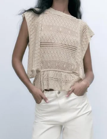 Bluza Zara, crem Crem