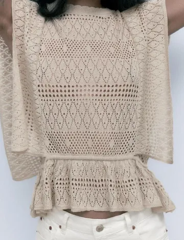 Bluza Zara, crem Crem