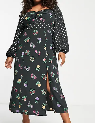 Rochie lunga ASOS Curve, negru Negru