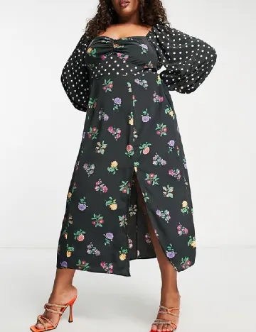 Rochie lunga ASOS Curve, negru Negru