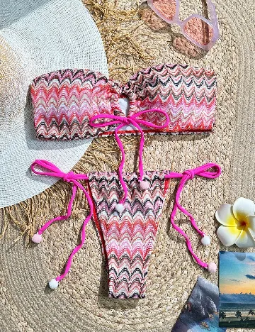 Costum de baie SHEIN, roz Roz