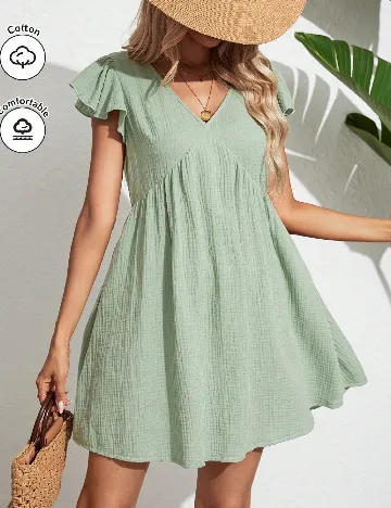 Rochie scurta SHEIN, verde
