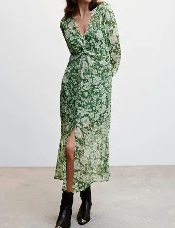Rochie medie Mango, verde Verde