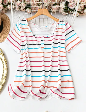 Tricou SHEIN CURVE, alb Alb
