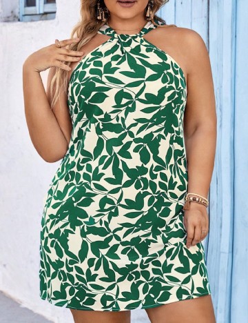 Rochie scurta SHEIN CURVE, verde